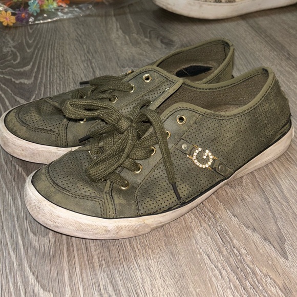 Green GUESS Sneakers - Picture 1 of 8